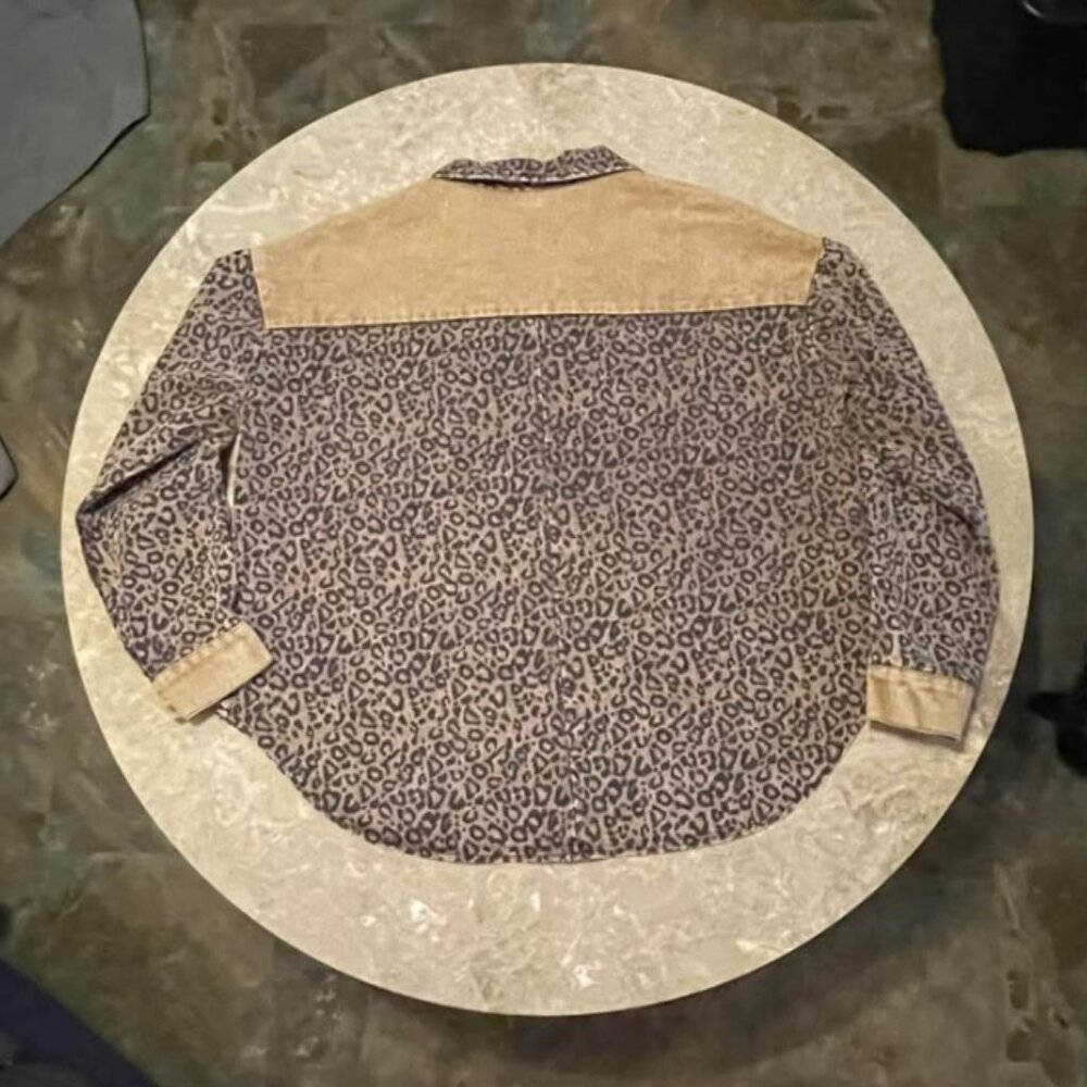 Hyfve Boutique Denim Patchwork Jacket. Cheetah/Le… - image 5